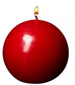 2.8" Ball Candle - Red