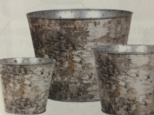 6.75" x 5.25" H Birch Metal Pot