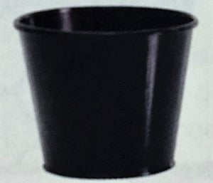 6.7" x 5.3" H Black Painted Metal Pot
