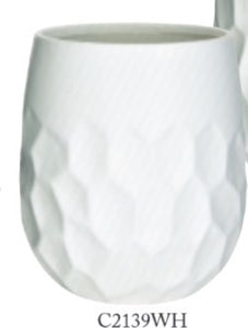 8"T x 5.5"OP White Vase