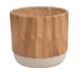 4.72” x 4.33” Wood Grain Finish Dolomite Container