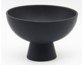 6.4" x6 4"H Black Ceramic Pot