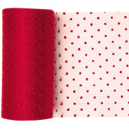 6" Dotted Tulle - Red