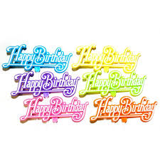 3" Happy Birthday Pick, Assorted Colours, 12/pk