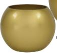 6" Gold Bubble Bowl Glass Vase