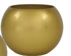 7" Gold Bubble Bowl Glass Vase