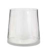 7" Round Clear Taper Glass Vase