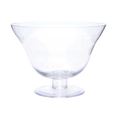 9" Round Clear Glass Pedestal Bowl