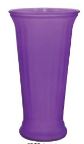 10" Round Frosted Lilac Flair Glass Vase