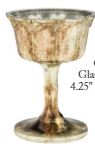 6.5" Gold Ribbed Pedestal Bowl
