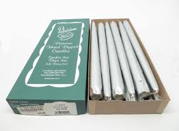 12" Patrician Silver Taper Candles