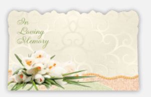 Enclosure Card - In Loving Memory Sympathy White Tulip