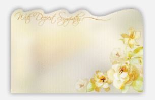 Enclosure Card - With Deepest Sympathy Yellow Roses
