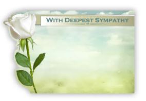 Enclosure Card - WDS - White Rose w/ Sky & Clouds