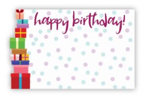 Enclosure Card - Happy Birthday - Stack of Gifts