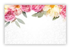 Enclosure Card - No Sentiment - Pretty Floral Lace on Top
