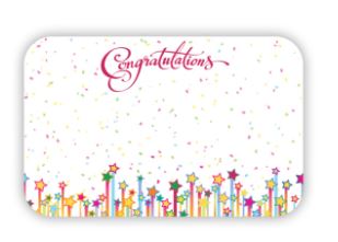 Enclosure Card - Specialty - Congratulations - Confetti & Starbursts