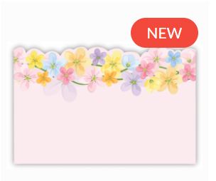No Sentiment - Watercolour Floral Enclosure Card