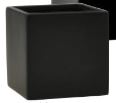 4" Matte Black Ceramic Cube