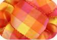 Ribbon - #9 Multi Check - Orange/Yellow x 50 yd