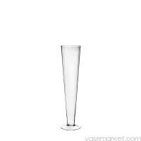 4.25" x 15.75" H Glass Vase w/ 3.75" O