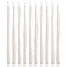 12" Patrician White Taper Candles